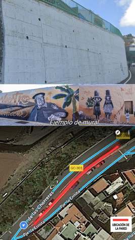 Ubicación y ejemplo de mural